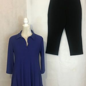 Women with Control Blue Top with Black Pants